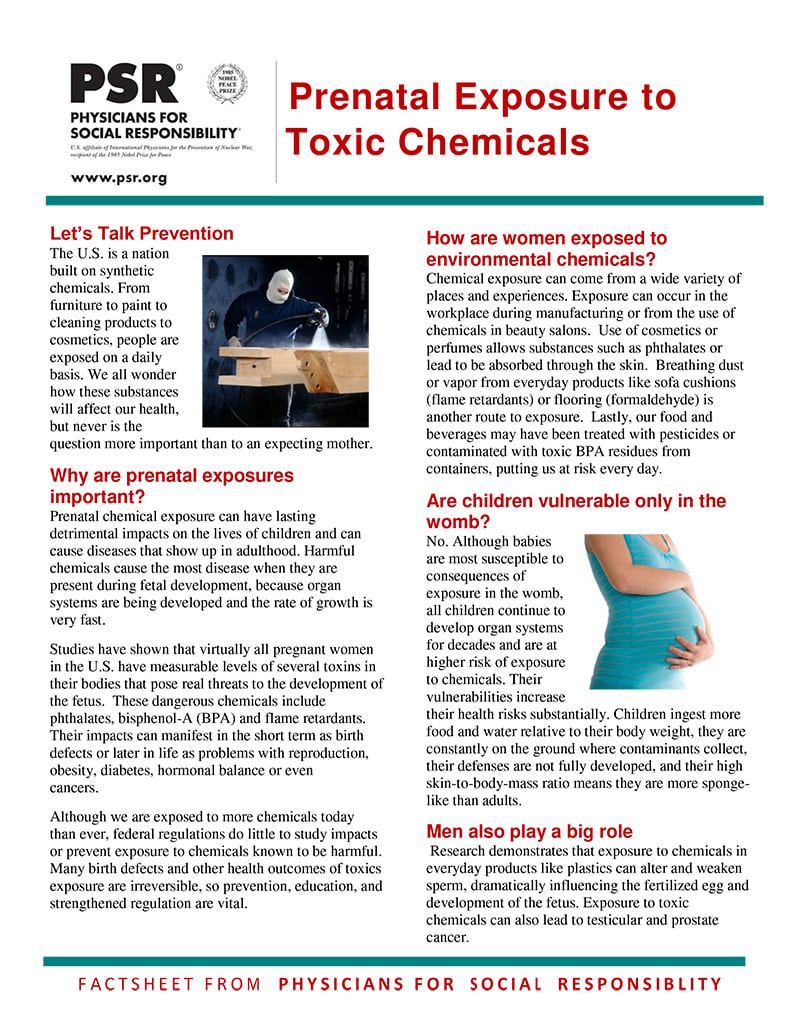 Prenatal Exposure to Toxic Chemicals