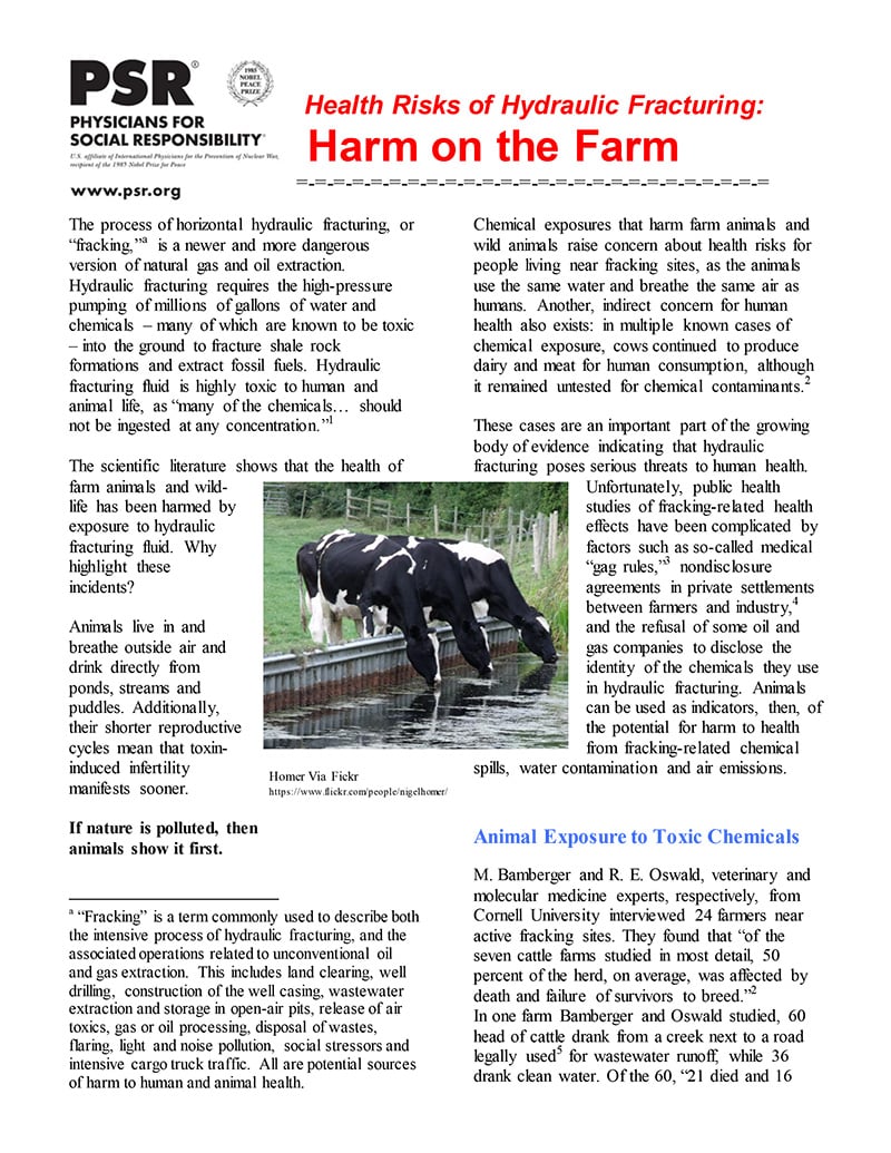 Fracking Harm On The Farm