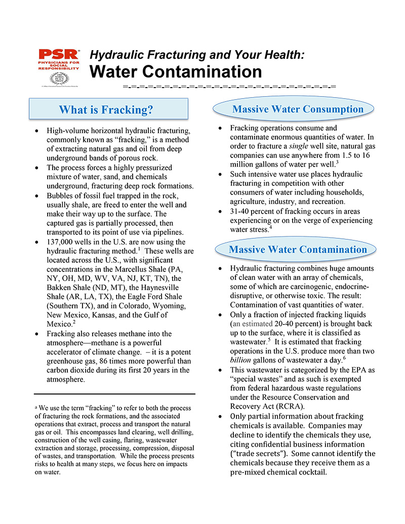 Fracking And Water Contamination