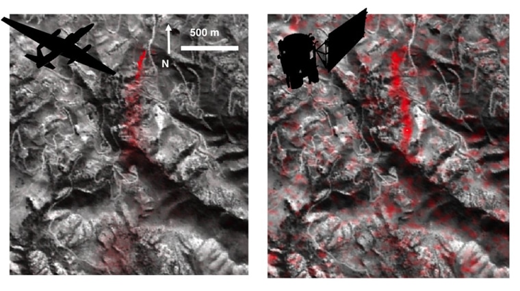 Methane plume infrared image