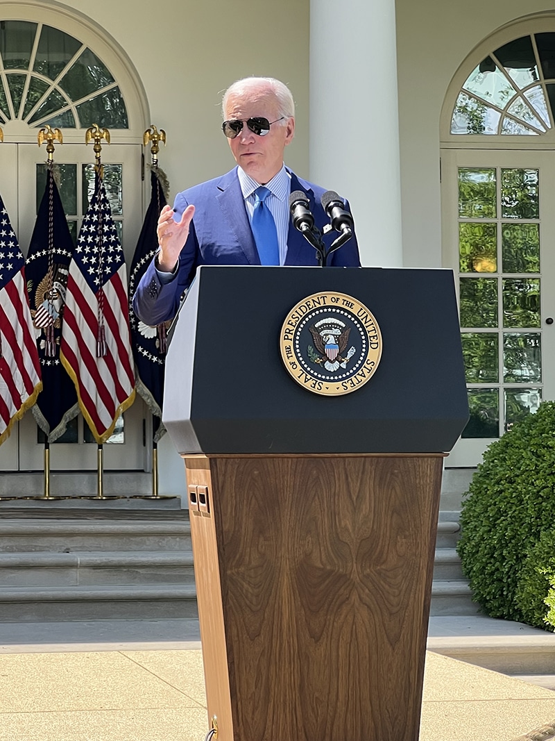 President Biden speaks at the signing ceremony