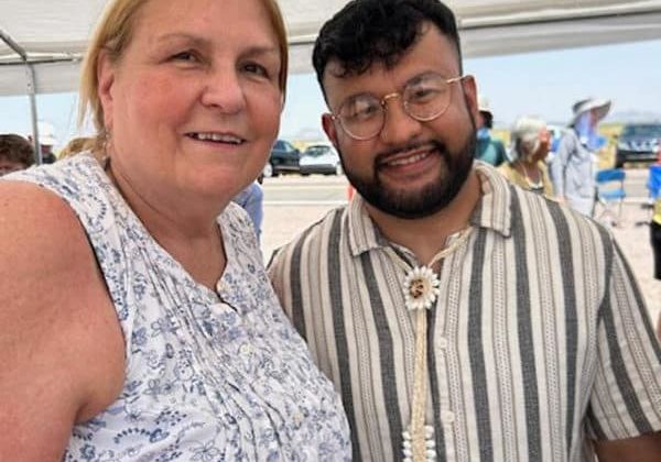 PSR Board Member Ann Suellentrop, MSRN, in New Mexico with Benetick Kabua Maddison, executive director of the Marshallese Educational Initiative and 2024 PSR Health Hero