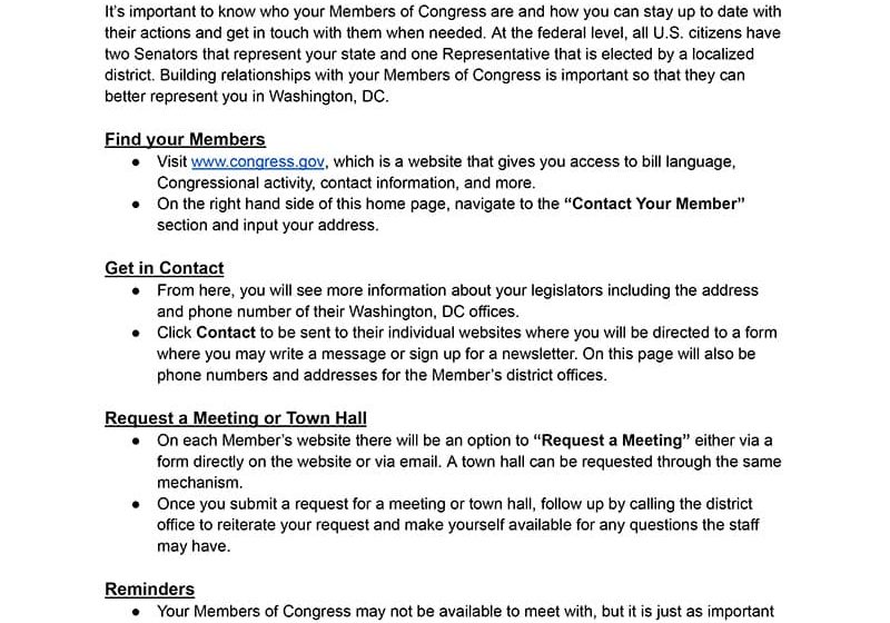 How To Connect With Your Members Of Congress How To Connect With Your Members Of Congress