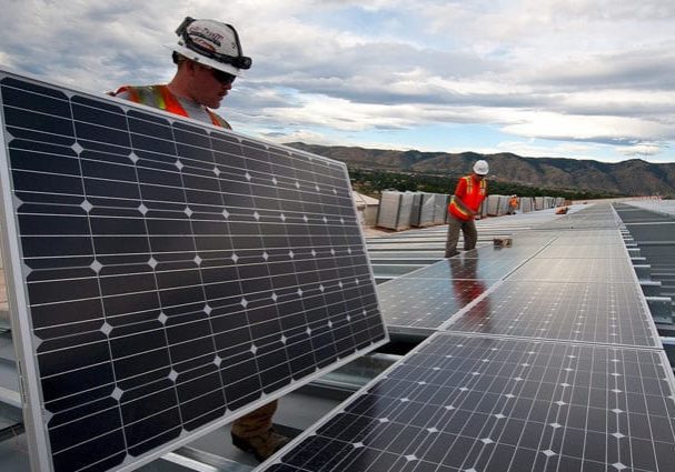 Solar panel installation
